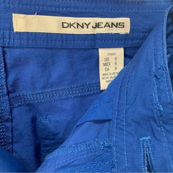 DKNY Royal Blue Cropped Pants with Tie Cuffs - Picture 4 of 6